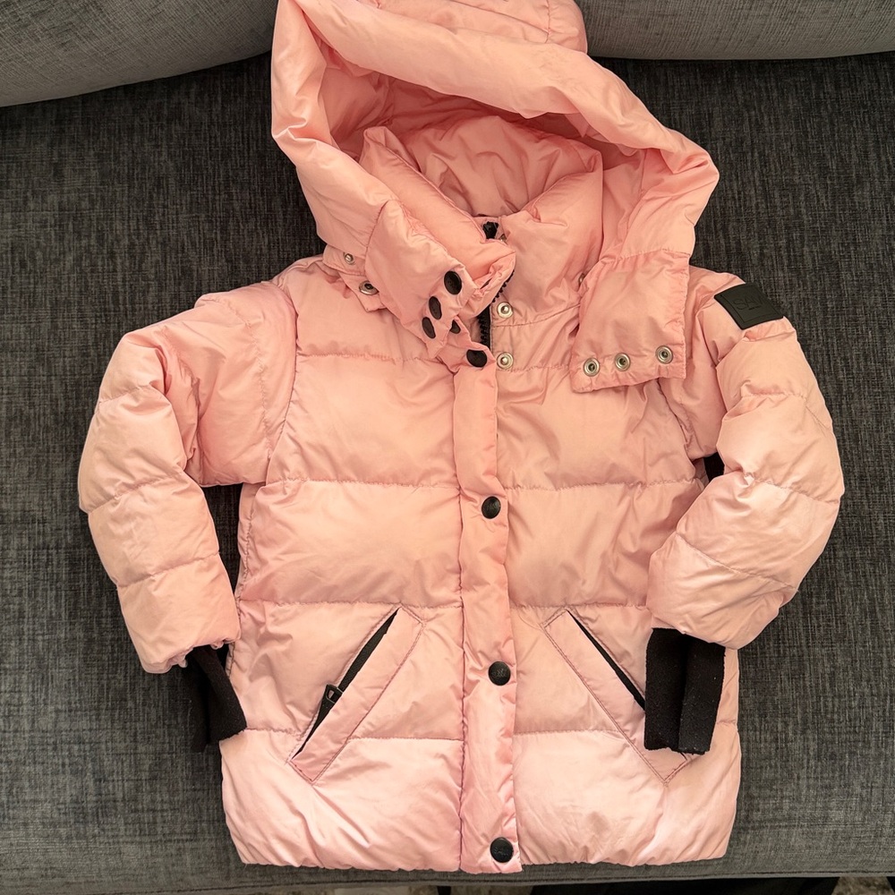 SAM. Girls' Matte Annabelle Hooded Down Jacket - Little Kid size 2 - light pink